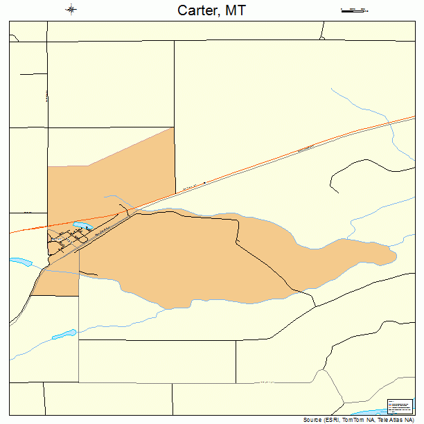 Carter, MT street map