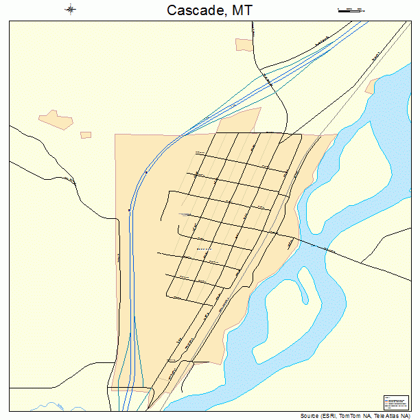 Cascade, MT street map