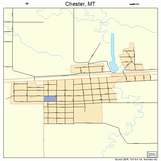 Chester, MT street map