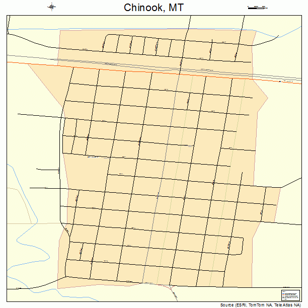 Chinook, MT street map