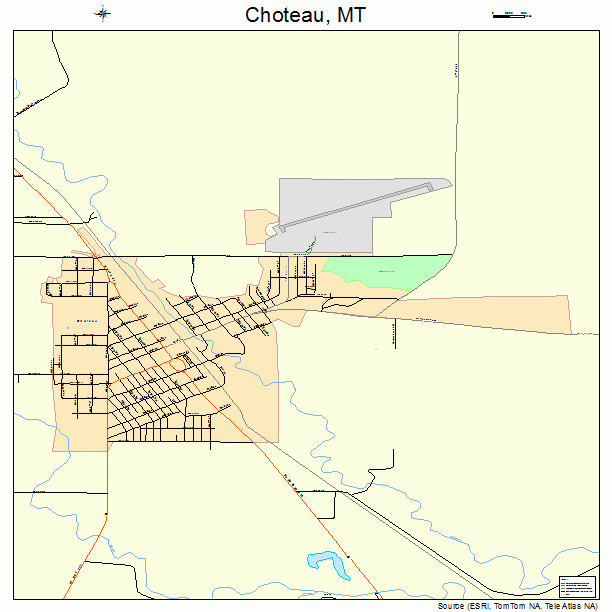 Choteau, MT street map