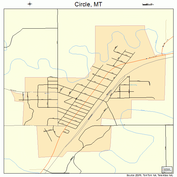 Circle, MT street map