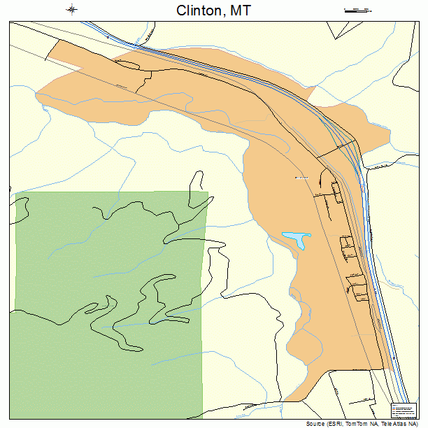 Clinton, MT street map