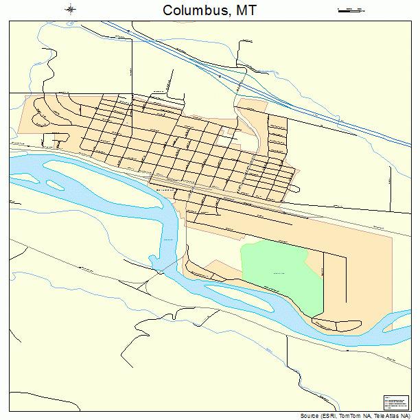 Columbus, MT street map