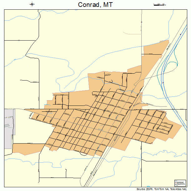 Conrad, MT street map