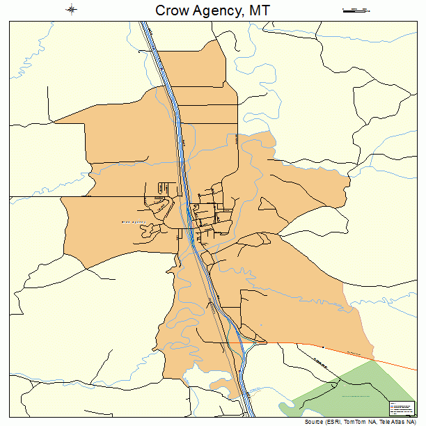 Crow Agency, MT street map