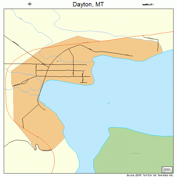 Dayton, MT street map