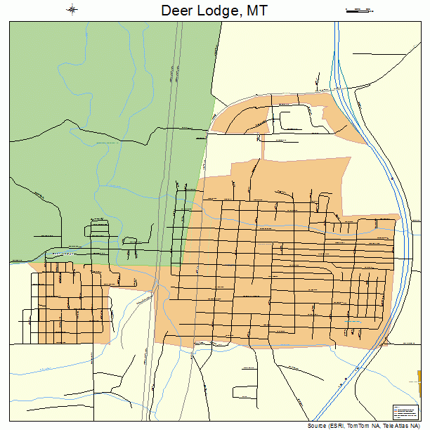 Deer Lodge, MT street map