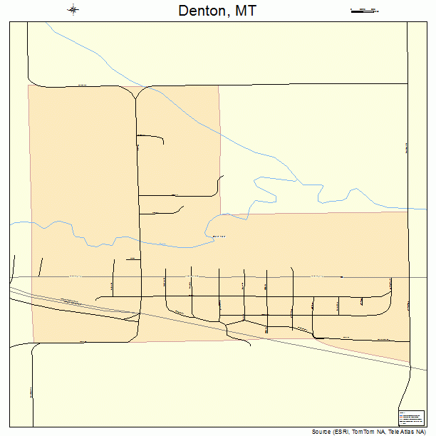 Denton, MT street map