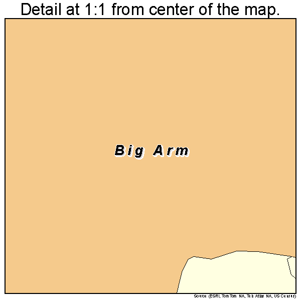 Big Arm, Montana road map detail