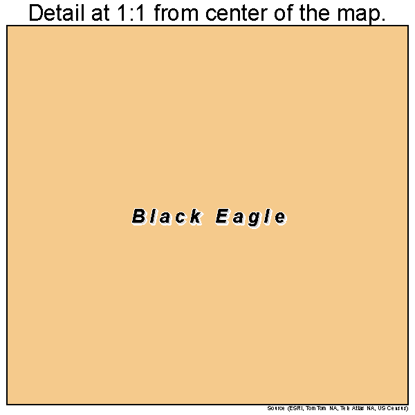 Black Eagle, Montana road map detail