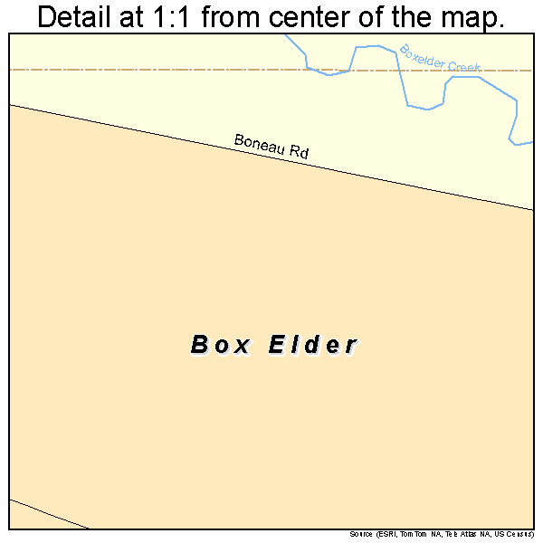 Box Elder, Montana road map detail