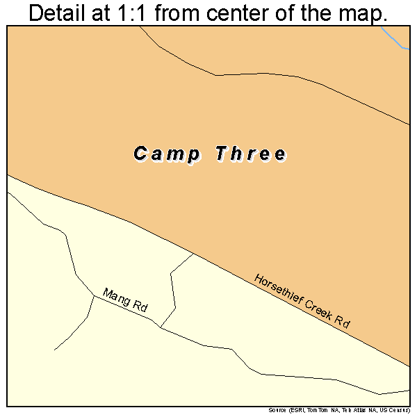 Camp Three, Montana road map detail