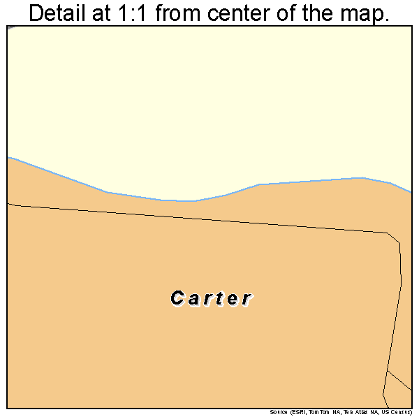 Carter, Montana road map detail