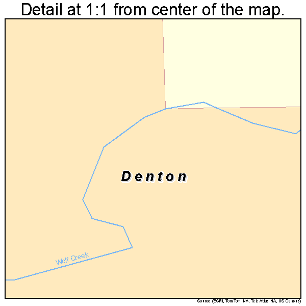 Denton, Montana road map detail