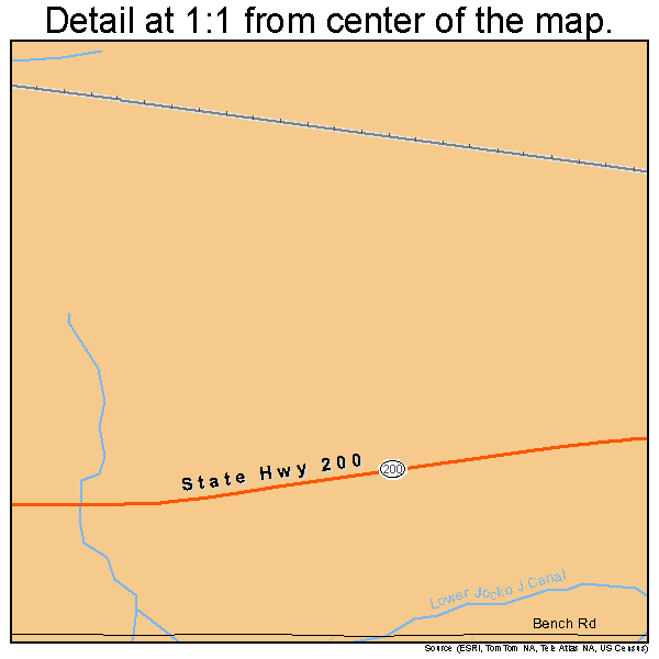 Dixon, Montana road map detail