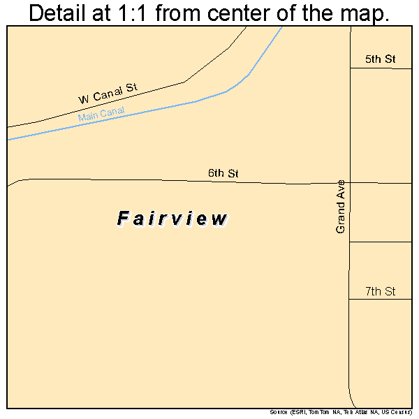 Fairview, Montana road map detail