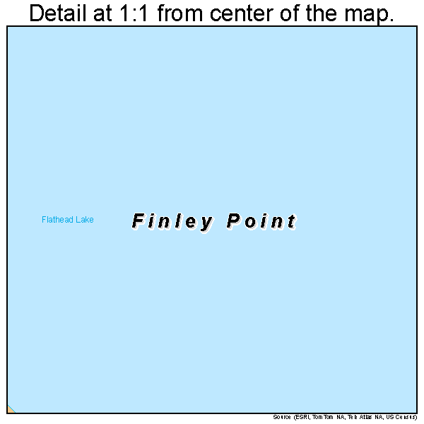 Finley Point, Montana road map detail