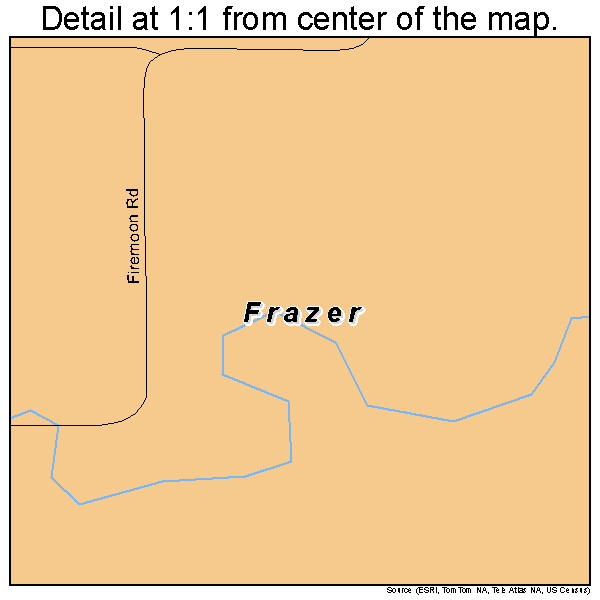 Frazer, Montana road map detail