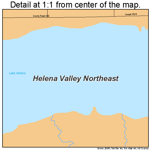 Helena Valley Northeast, Montana road map detail