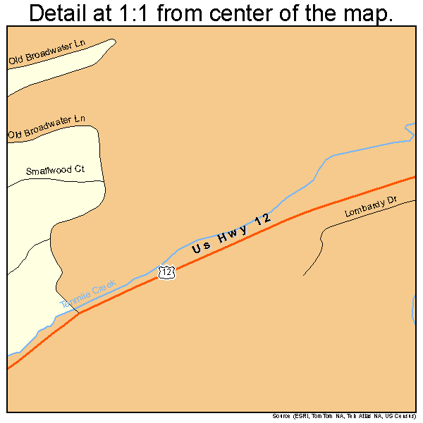 Helena West Side, Montana road map detail