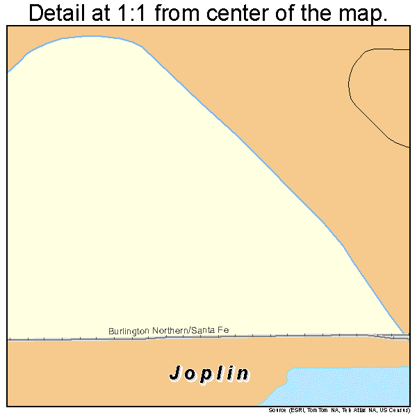 Joplin, Montana road map detail