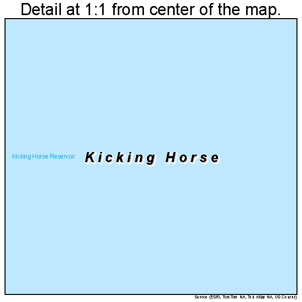 Kicking Horse, Montana road map detail