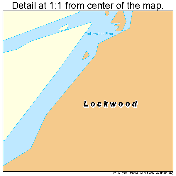 Lockwood, Montana road map detail