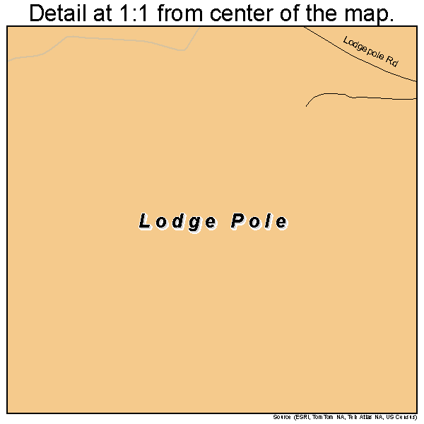 Lodge Pole, Montana road map detail