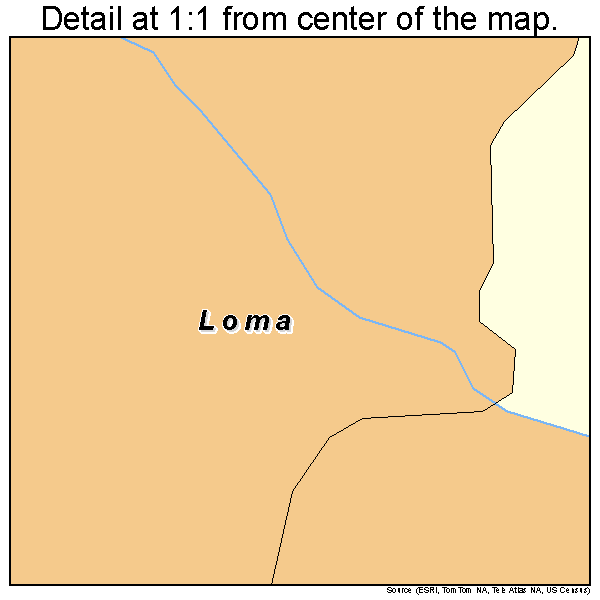 Loma, Montana road map detail