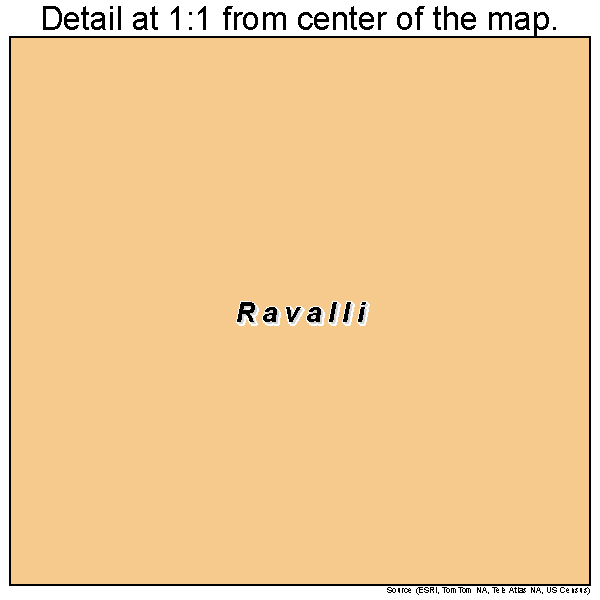 Ravalli, Montana road map detail