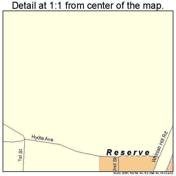 Reserve, Montana road map detail