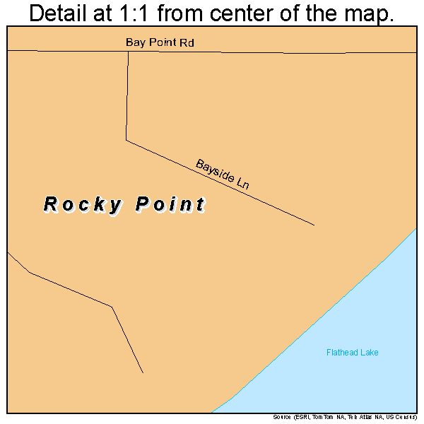 Rocky Point, Montana road map detail