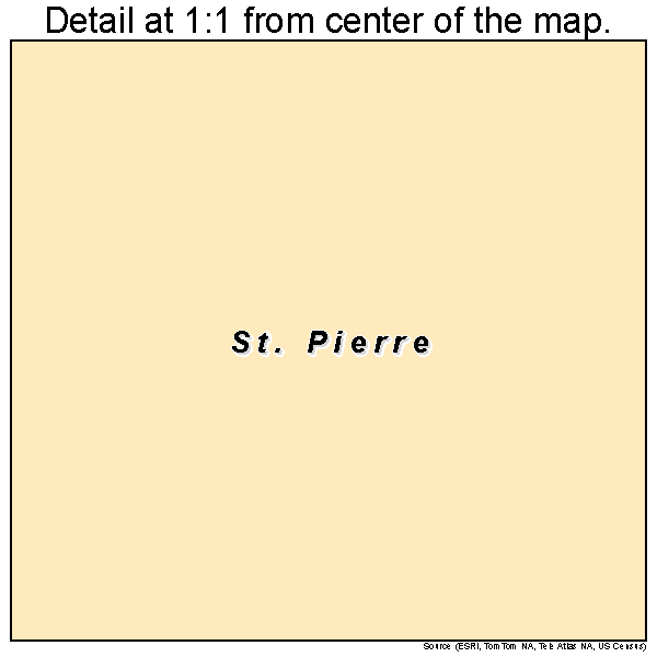 St. Pierre, Montana road map detail