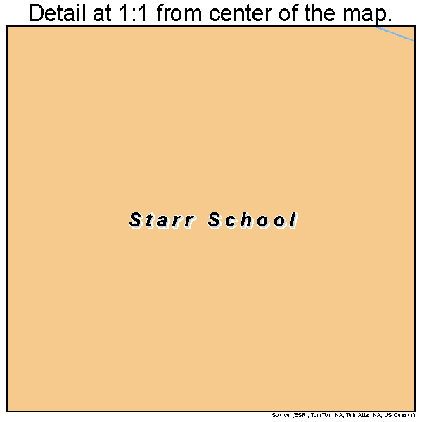 Starr School, Montana road map detail