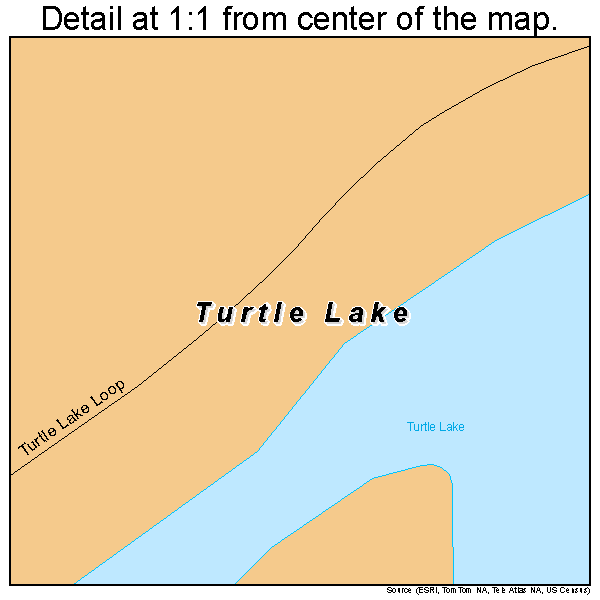 Turtle Lake, Montana road map detail