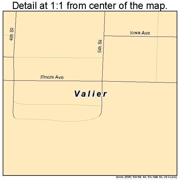 Valier, Montana road map detail