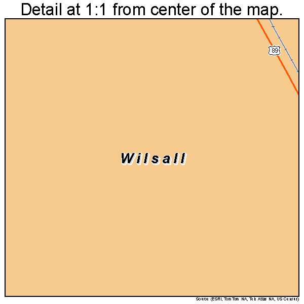 Wilsall, Montana road map detail