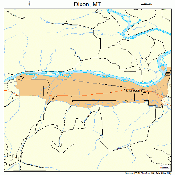 Dixon, MT street map