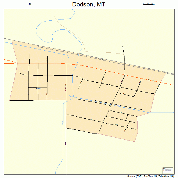 Dodson, MT street map