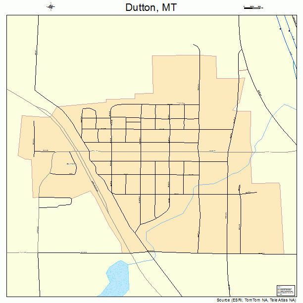 Dutton, MT street map