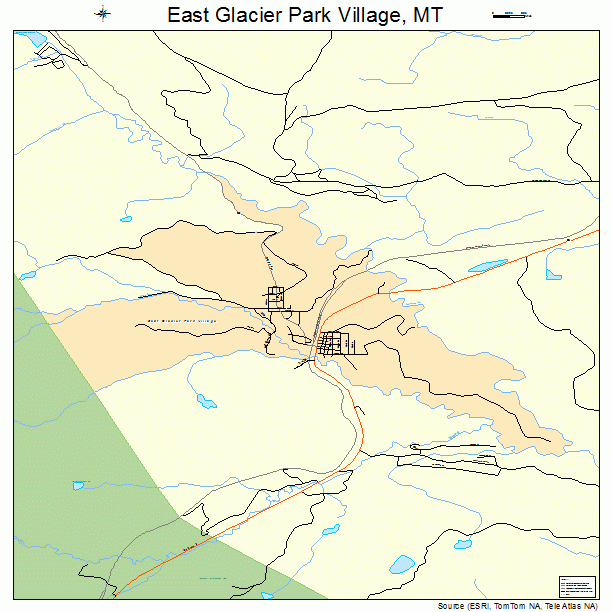 East Glacier Park Village, MT street map
