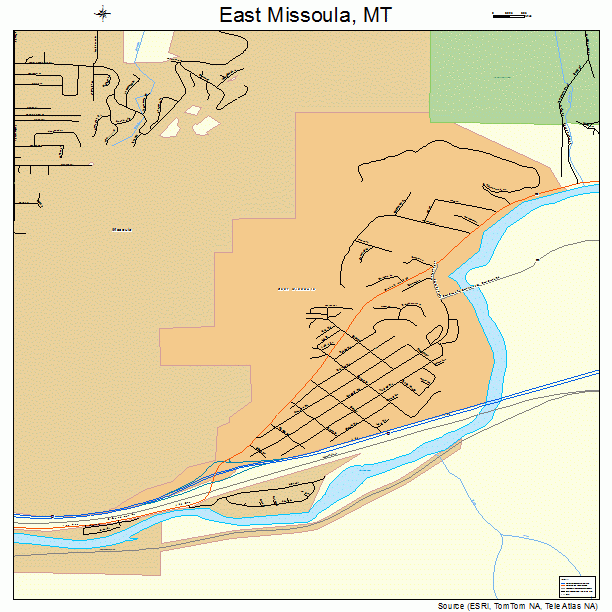 East Missoula, MT street map