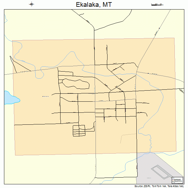 Ekalaka, MT street map