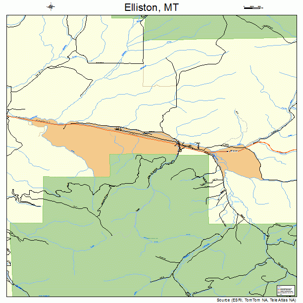 Elliston, MT street map