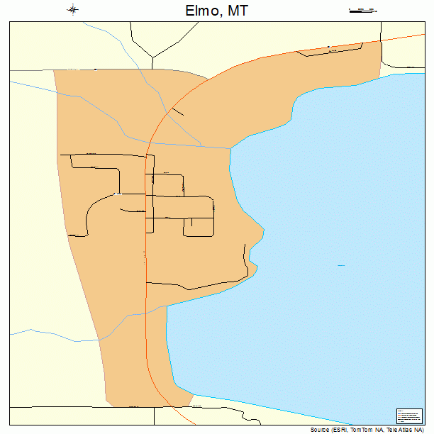 Elmo, MT street map