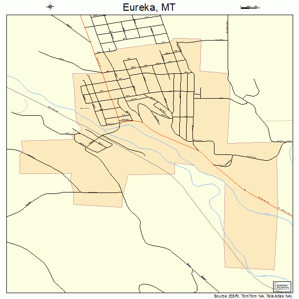 Eureka, MT street map
