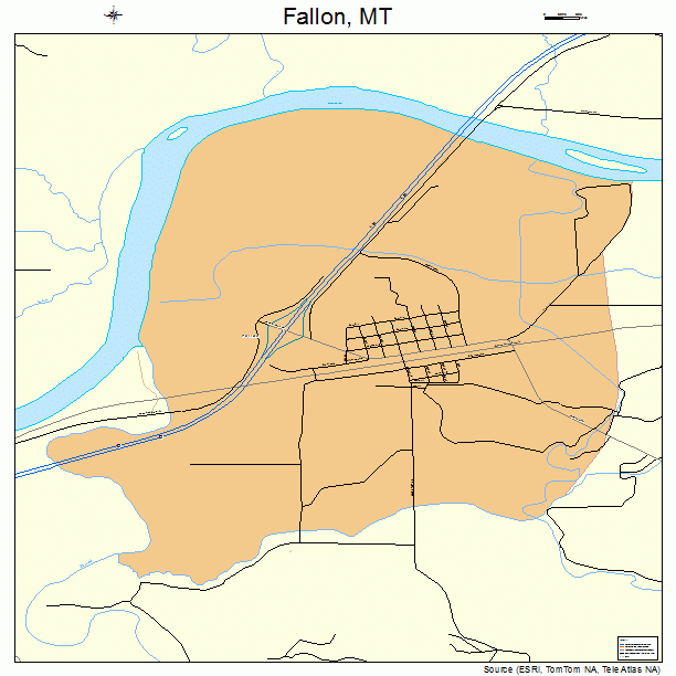 Fallon, MT street map