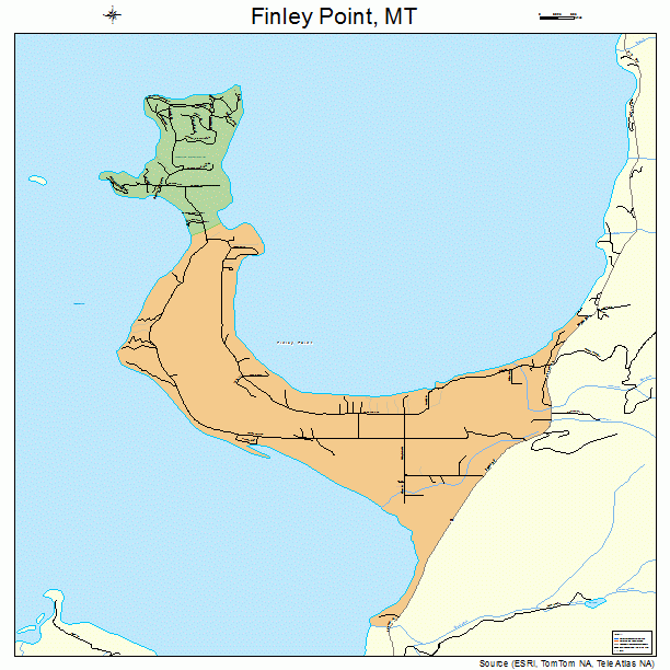 Finley Point, MT street map