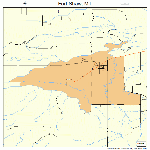 Fort Shaw, MT street map